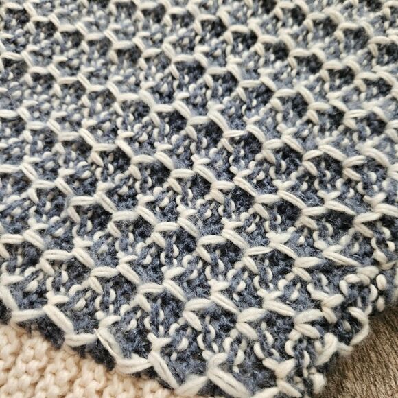 Simply Noelle Cozy Chunky Knit Two-tone Open Front Cardigan Sweater - Picture 10 of 11